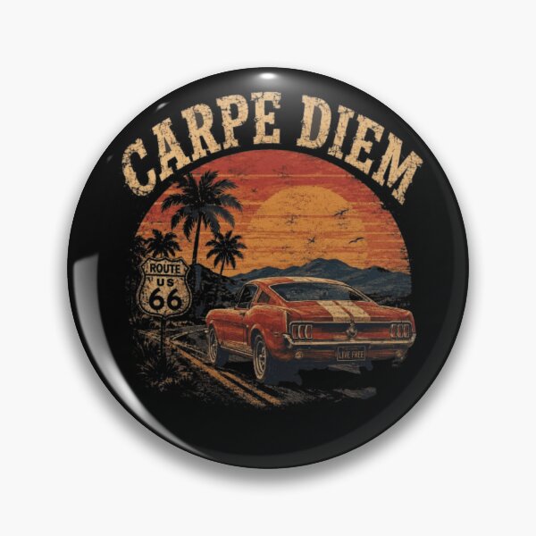 Item preview, Carpe Diem Route 66 Retro Roadtrip Shirt designed and sold by MS-DesignArt.