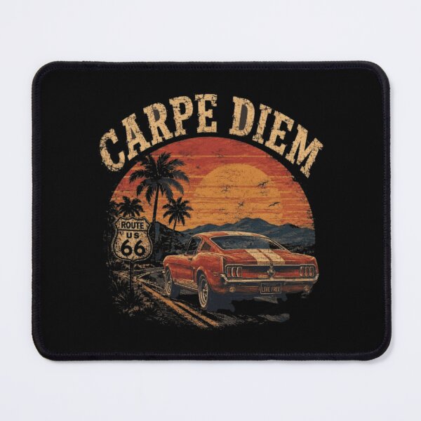 Item preview, Carpe Diem Route 66 Retro Roadtrip Shirt designed and sold by MS-DesignArt.