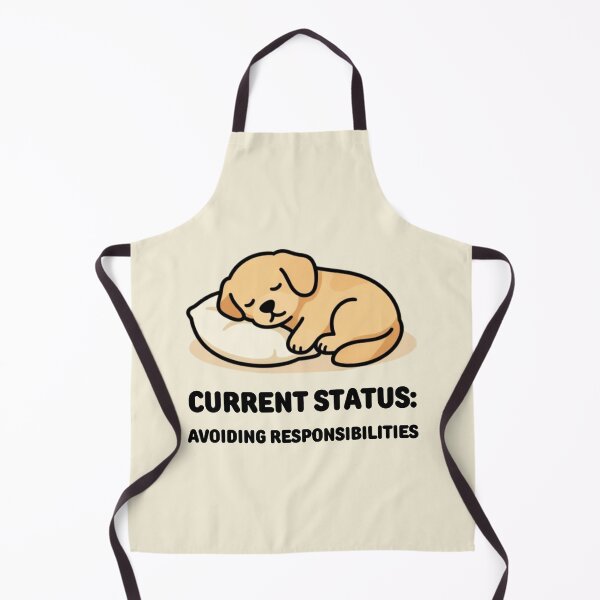 Item preview, Current Status: Avoiding Responsibilities – Cute Sleeping Puppy Design designed and sold by GoldenPaw Society.