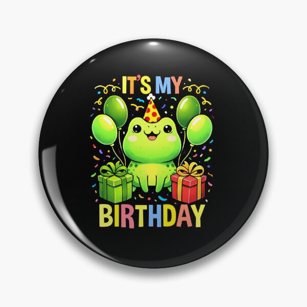 Item preview, It’s My Birthday Cute Frog Party Art designed and sold by MiALopezArt.