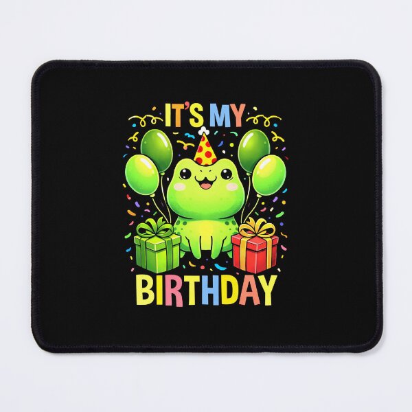 Item preview, It’s My Birthday Cute Frog Party Art designed and sold by MiALopezArt.