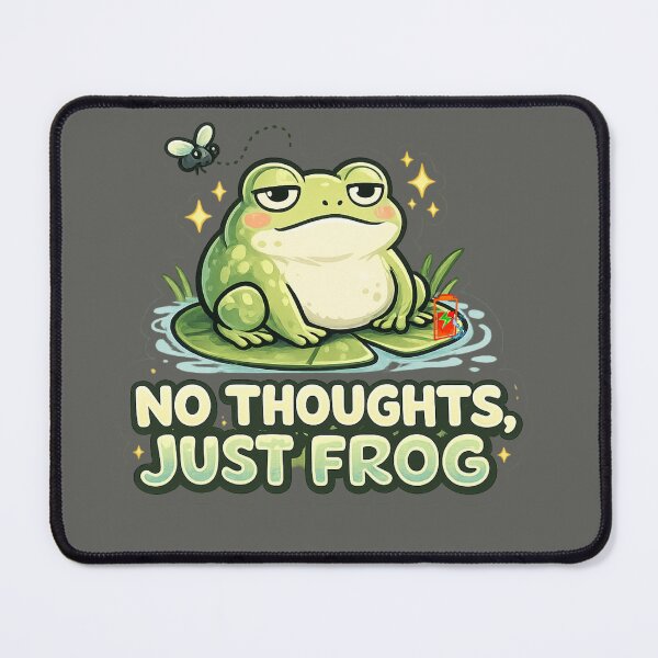 Item preview, No Thoughts Just Frog – Funny Chill Frog Meme Sticker designed and sold by Naturalite19.