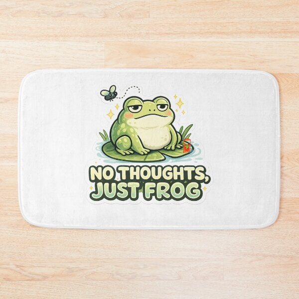 Item preview, No Thoughts Just Frog – Funny Chill Frog Meme Sticker designed and sold by Naturalite19.