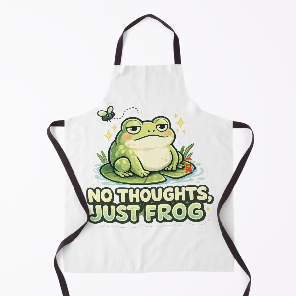 Item preview, No Thoughts Just Frog – Funny Chill Frog Meme Sticker designed and sold by Naturalite19.