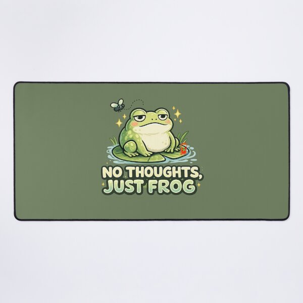 Item preview, No Thoughts Just Frog – Funny Chill Frog Meme Sticker designed and sold by Naturalite19.