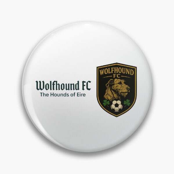 Item preview, Wolfhound FC - Hounds of Eire - Irish Wolfhound - green font designed and sold by Irish Wolfhound Central.