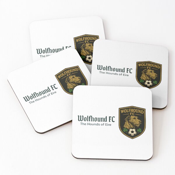 Item preview, Wolfhound FC - Hounds of Eire - Irish Wolfhound - green font designed and sold by Irish Wolfhound Central.