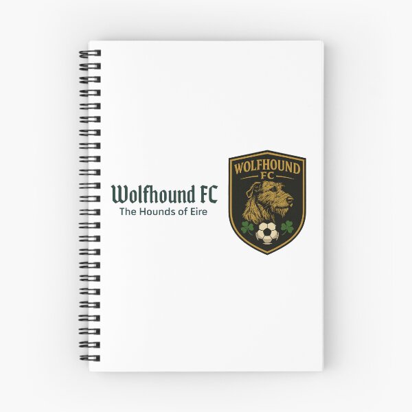 Item preview, Wolfhound FC - Hounds of Eire - Irish Wolfhound - green font designed and sold by Irish Wolfhound Central.