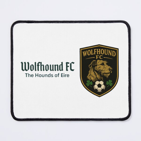Item preview, Wolfhound FC - Hounds of Eire - Irish Wolfhound - green font designed and sold by Irish Wolfhound Central.