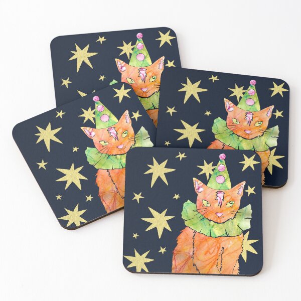 Item preview, clown cat  designed and sold by aimsillustrates.