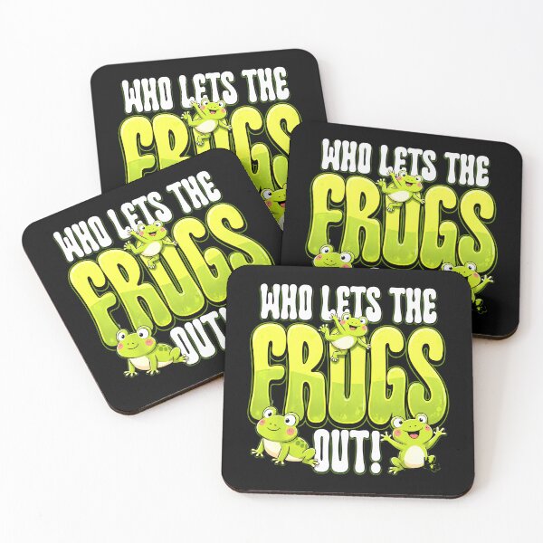 Item preview, Who Lets The Frogs Out Funny Frog Meme Design designed and sold by MiALopezArt.