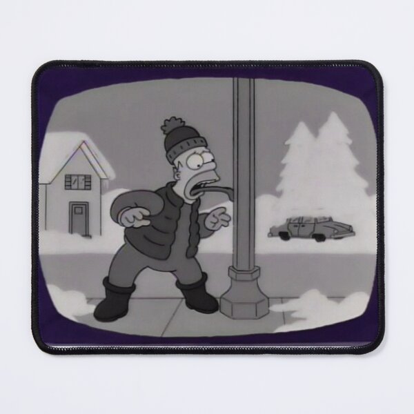 Item preview, Homer with his tongue frozen and stuck to a lamppost designed and sold by DohLab.
