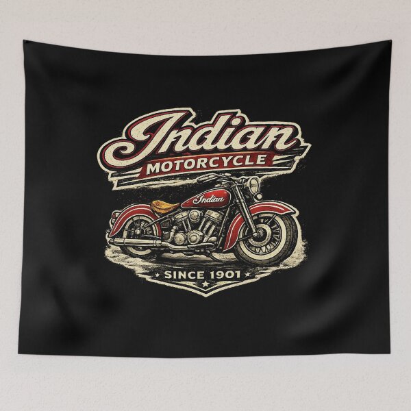 Item preview, Indian Motorcycle Since 1901 — Classic Red Vintage Biker designed and sold by IronRoadCo.