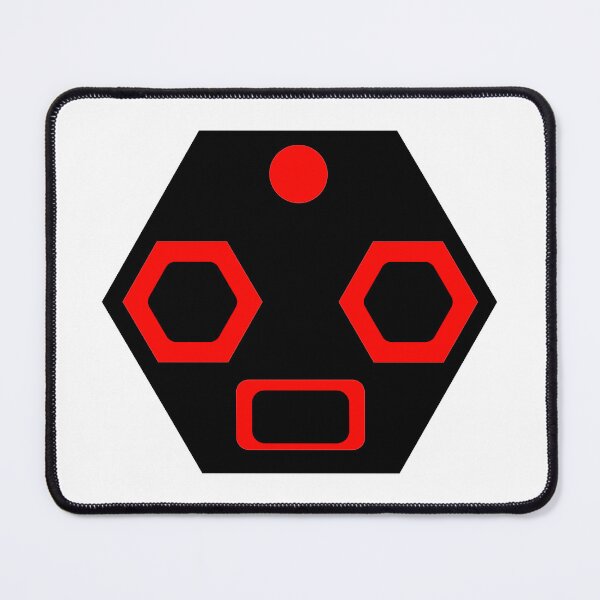 Item preview, Cyberpunk Industrial Mask – Dark Techno Hexagon Emblem designed and sold by MADBULL7.
