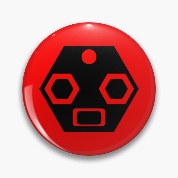 Item preview, Cyberpunk Industrial Mask – Dark Techno Hexagon Emblem designed and sold by MADBULL7.