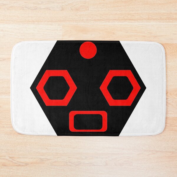 Item preview, Cyberpunk Industrial Mask – Dark Techno Hexagon Emblem designed and sold by MADBULL7.