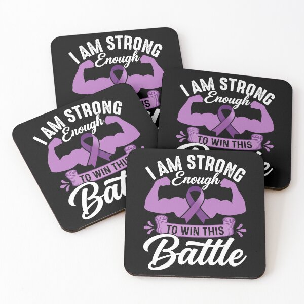 Item preview, I Am Strong Enough To Win This Battle Purple Ribbon Warrior designed and sold by SofenArt.