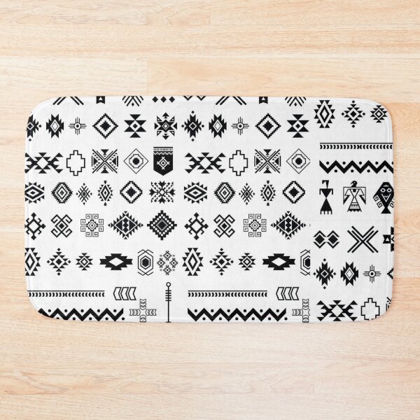 Item preview, Southwestern Geometric Motif Collection – Black Tribal Pattern Sheet designed and sold by Wesli.