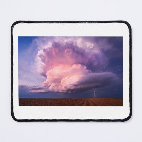 Item preview, Vibrant Pastel Supercell Lightning – Dramatic Sunset Storm Chasing Photography designed and sold by JohnManuelPhoto.