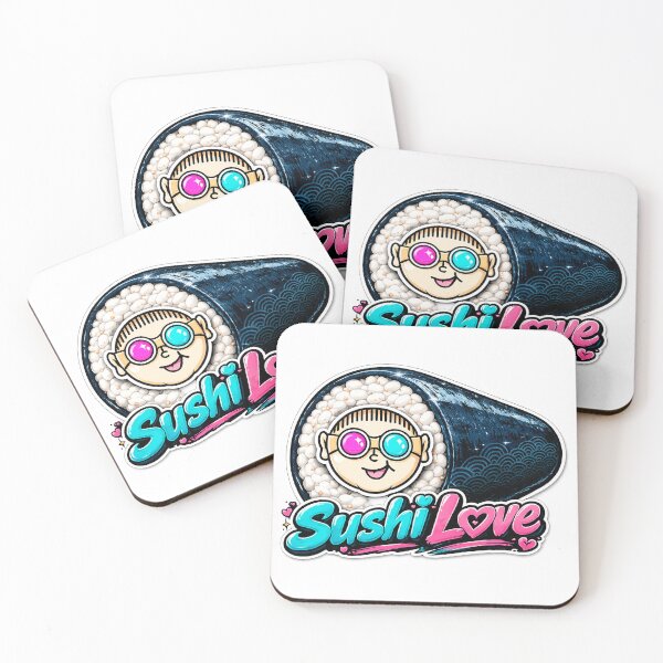 Item preview, Kawaii Sushi Boy Aesthetic - Retro Pop Maki Roll Cartoon designed and sold by Surreal Characters & Cute Pups.