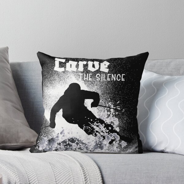 Item preview, Carve The Silence Skiing Snowboard Art designed and sold by AXENT Designs.