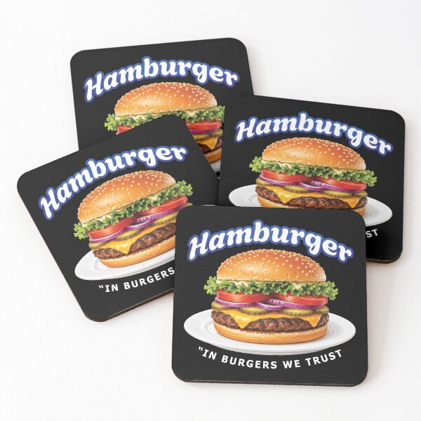 Item preview, Hamburger Food Humor - In Burgers We Trust Design designed and sold by merchxwear.