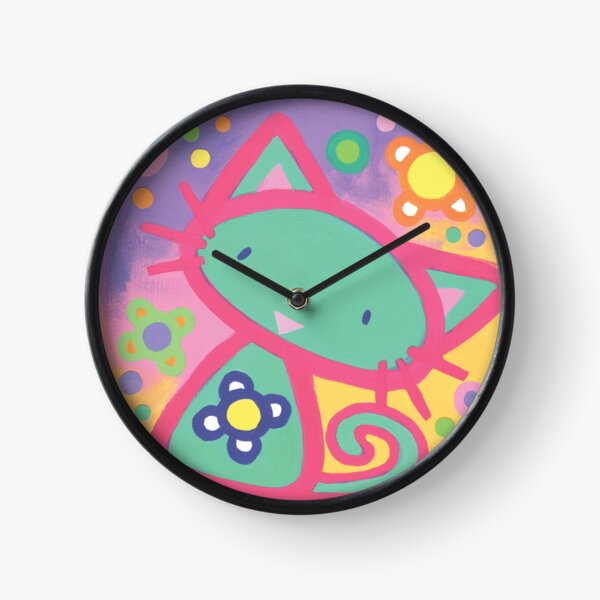 Minty Kitty Clock