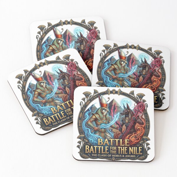Item preview, Battle for the Nile Horus vs Anubis Egyptian Myth Art designed and sold by Queen Cleopatra.