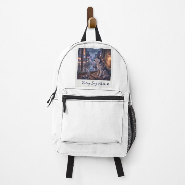 Item preview, Cozy Husky Lo-Fi Hip Hop Aesthetic - Rainy Day Vibes Polaroid Art designed and sold by PictoVibe.