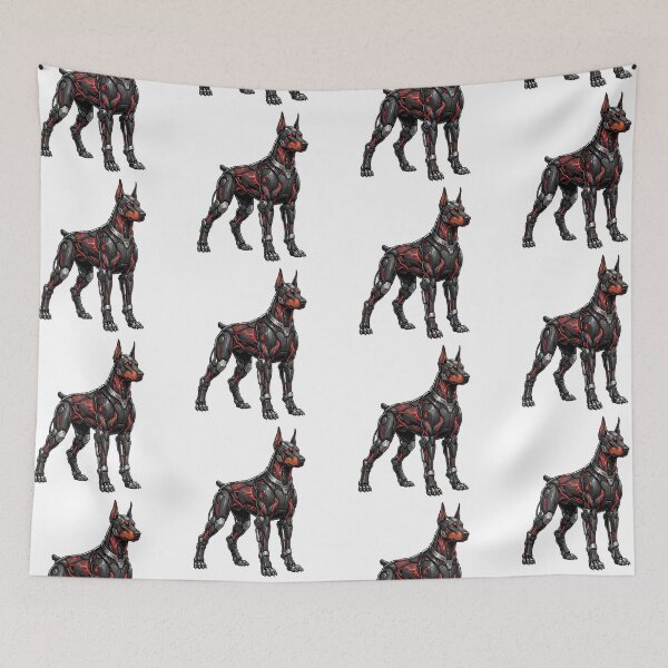 Item preview, Futuristic Cyberpunk Doberman Cyborg - Robotic Mecha Sci-Fi Dog designed and sold by PictoVibe.