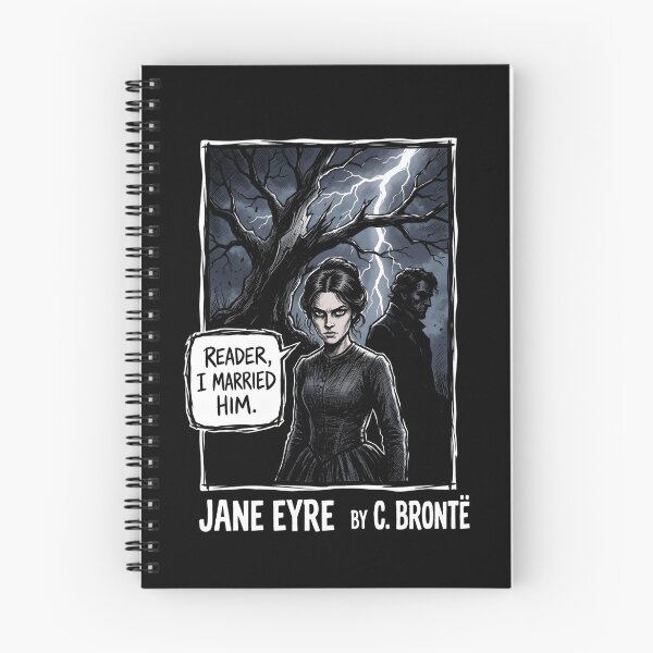 Item preview, Jane Eyre Reader I Married Him Comic Art Portrait designed and sold by Fenay Designs.