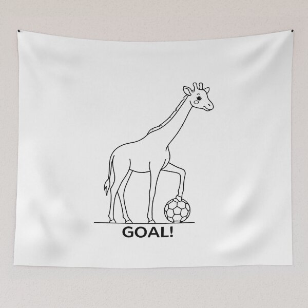 Item preview, Soccer Giraffe Goal Cartoon Animal Design designed and sold by josflo12.