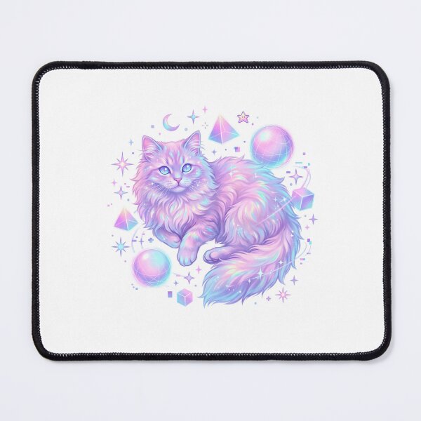 Item preview, Cute Holographic Pastel Cat - Iridescent Cosmic Vaporwave Aesthetic designed and sold by PictoVibe.