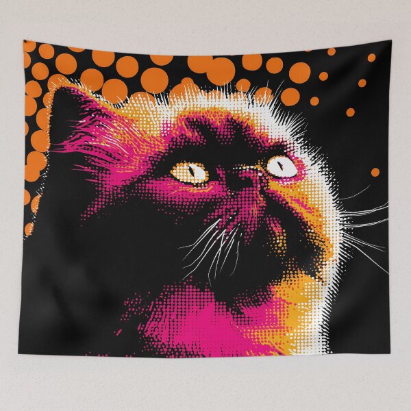 Item preview, Neon Pop Cat designed and sold by ClubVacay.