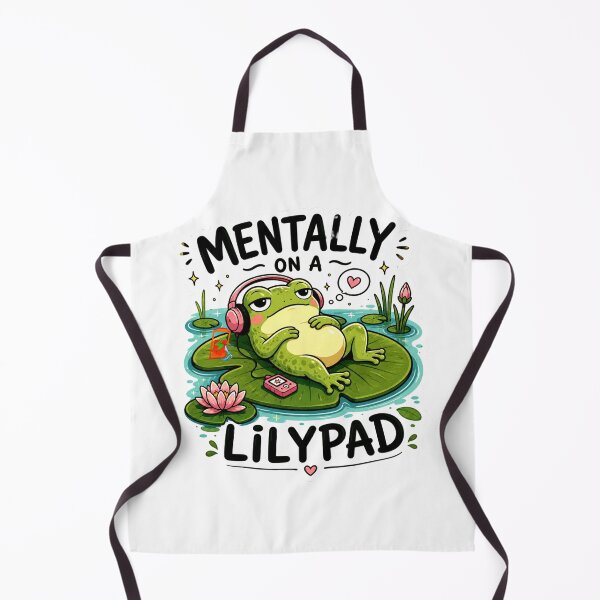 Item preview, Mentally on a Lilypad – Funny Relaxed Frog Meme Sticker designed and sold by Naturalite19.
