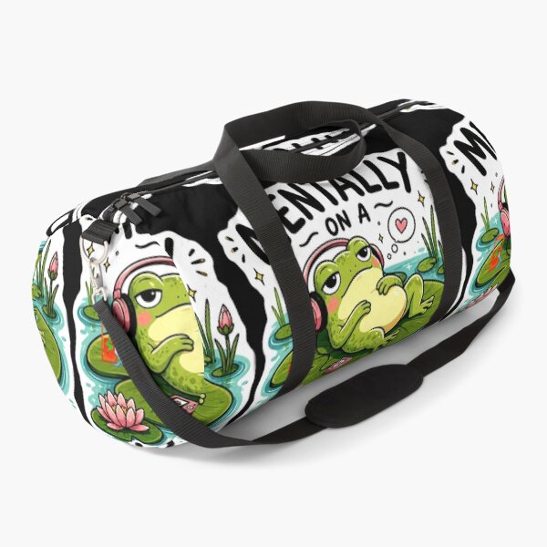 Item preview, Mentally on a Lilypad – Funny Relaxed Frog Meme Sticker designed and sold by Naturalite19.
