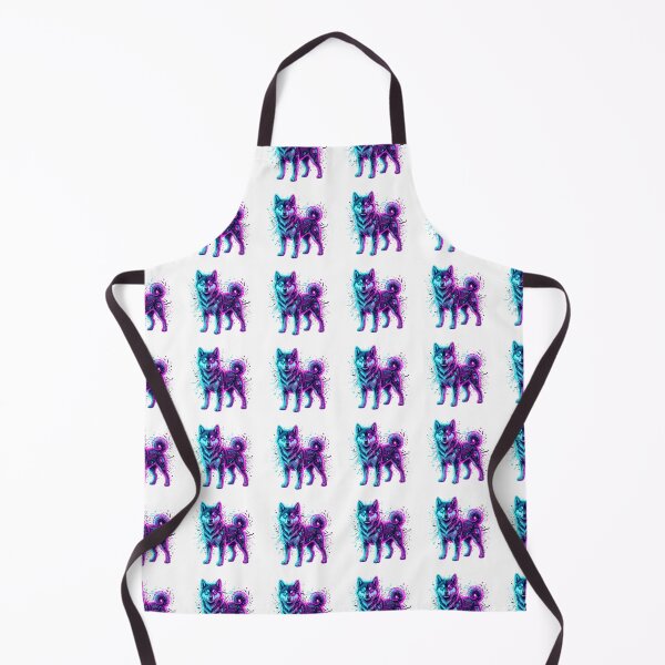 Item preview, Cyberpunk Neon Shiba Inu Dog - Futuristic Glitch Art Akita Husky designed and sold by PictoVibe.