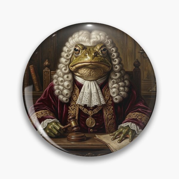 Item preview, Medieval Royal Judge Bullfrog Oil Painting Portrait designed and sold by DuckOddity.