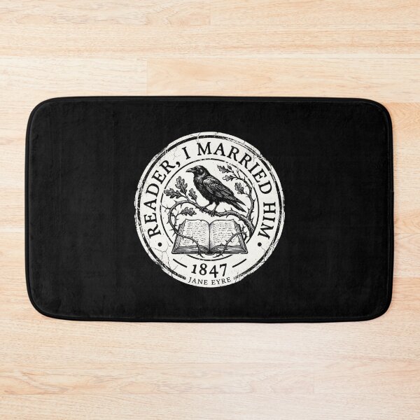 Item preview, Jane Eyre Reader I Married Him Vintage Crest Bookplate designed and sold by Fenay Designs.