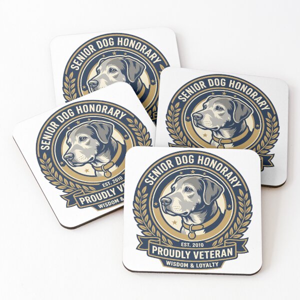 Item preview, Senior Dog Honorary Badge - Proudly Veteran Old Dog Emblem Art designed and sold by PictoVibe.