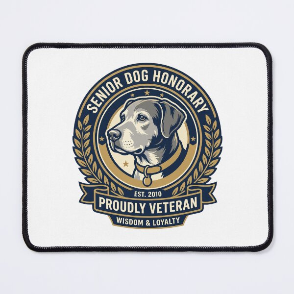 Item preview, Senior Dog Honorary Badge - Proudly Veteran Old Dog Emblem Art designed and sold by PictoVibe.
