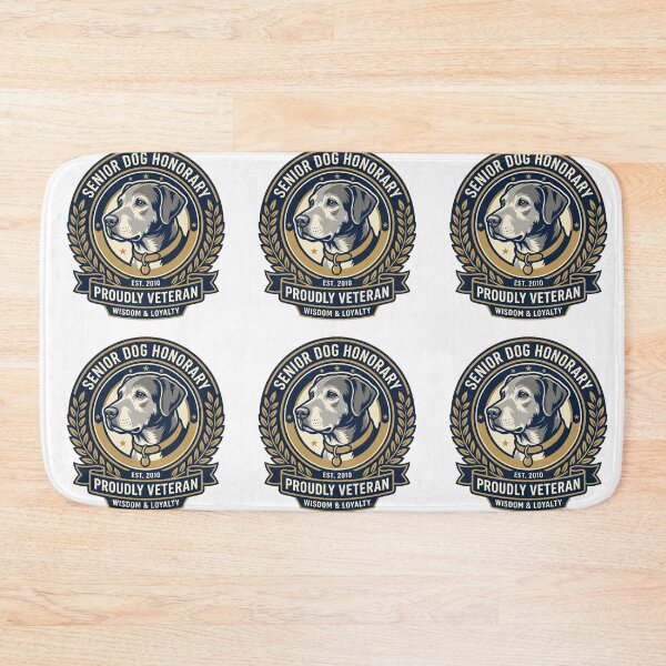 Item preview, Senior Dog Honorary Badge - Proudly Veteran Old Dog Emblem Art designed and sold by PictoVibe.
