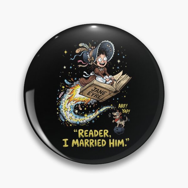 Artikelvorschau, Jane Eyre Reader Ich habe ihn geheiratet, lustiger Cartoon-Flug entworfen und verkauft von Fenay Designs.