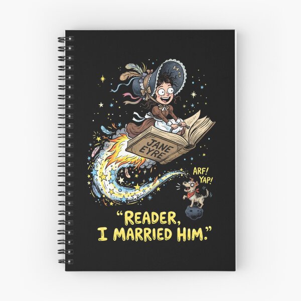 Artikelvorschau, Jane Eyre Reader Ich habe ihn geheiratet, lustiger Cartoon-Flug entworfen und verkauft von Fenay Designs.