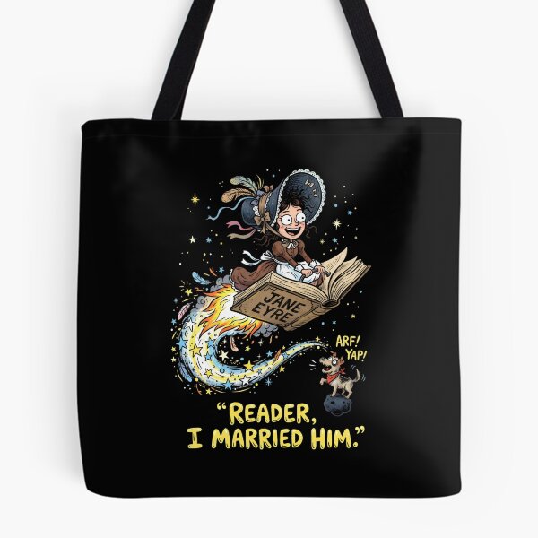 Artikelvorschau, Jane Eyre Reader Ich habe ihn geheiratet, lustiger Cartoon-Flug entworfen und verkauft von Fenay Designs.