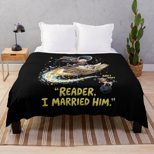 Item preview, Jane Eyre Reader I Married Him Funny Cartoon Flight designed and sold by Fenay Designs.