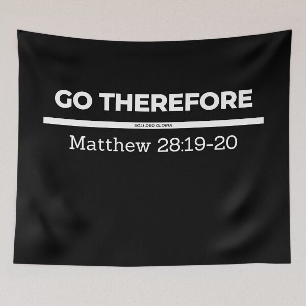 Item preview, Go Therefore Matthew 28:19-20 NIV Bible Verse Christian Design designed and sold by Ken Chung.