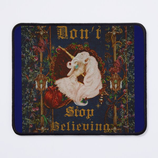 Item preview, Dark Academia Meme Art Illuminated Manuscript Unicorn Don’t Stop Believing Fantasy Art designed and sold by Monica Laipple.