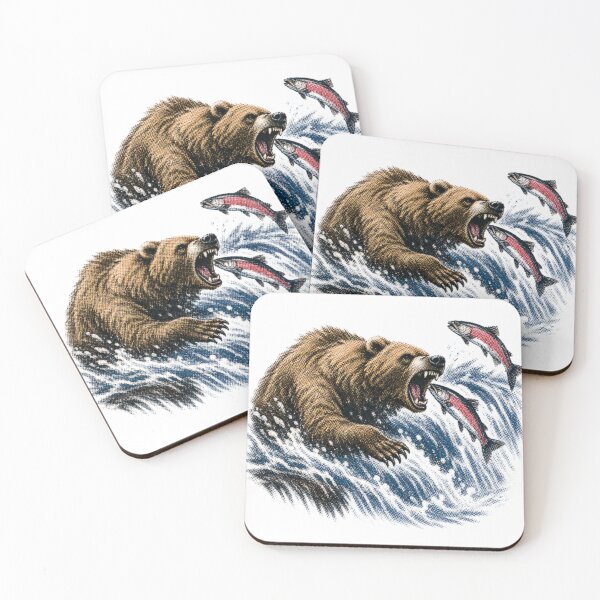Item preview, Brown bear fishing  designed and sold by PrestonSquires.