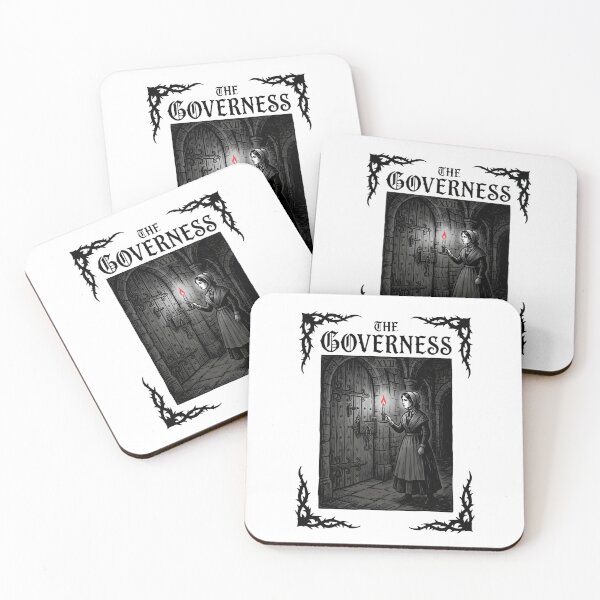 Item preview, Jane Eyre The Governess Gothic Candle Woodcut Engraving designed and sold by Fenay Designs.